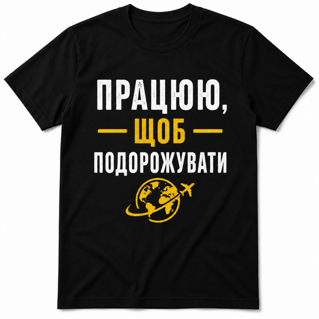 Футболка «Бачив пів світу! Хочу ще!»