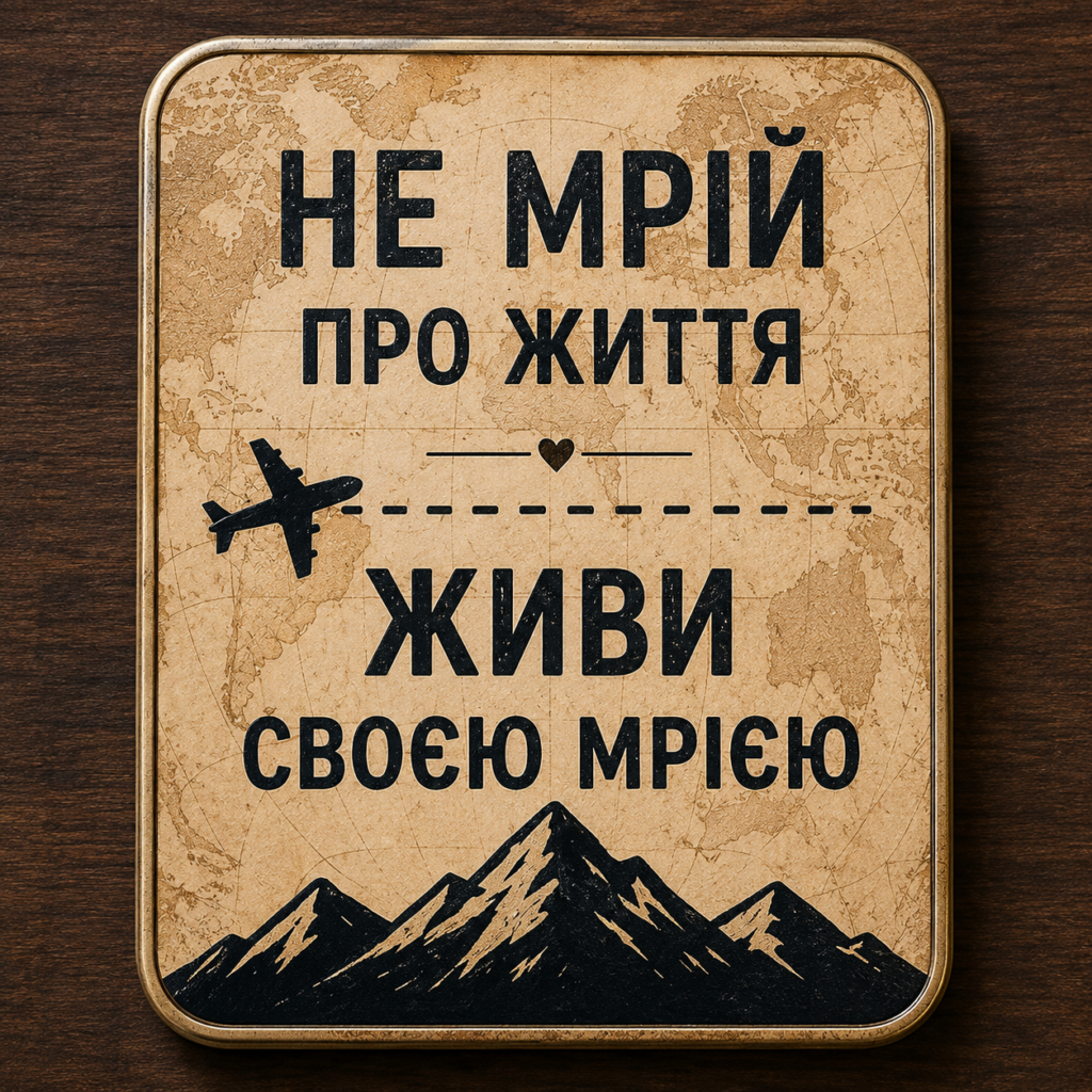 Магніт «Не мрій про життя — живи своєю мрією»